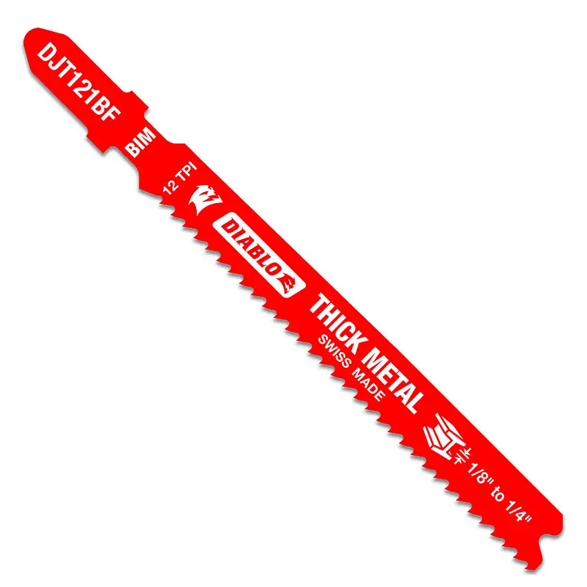 Diablo 3-3/8" 12 TPI Bi-Metal T-Shank Jig Saw Blades for Thick Metal (