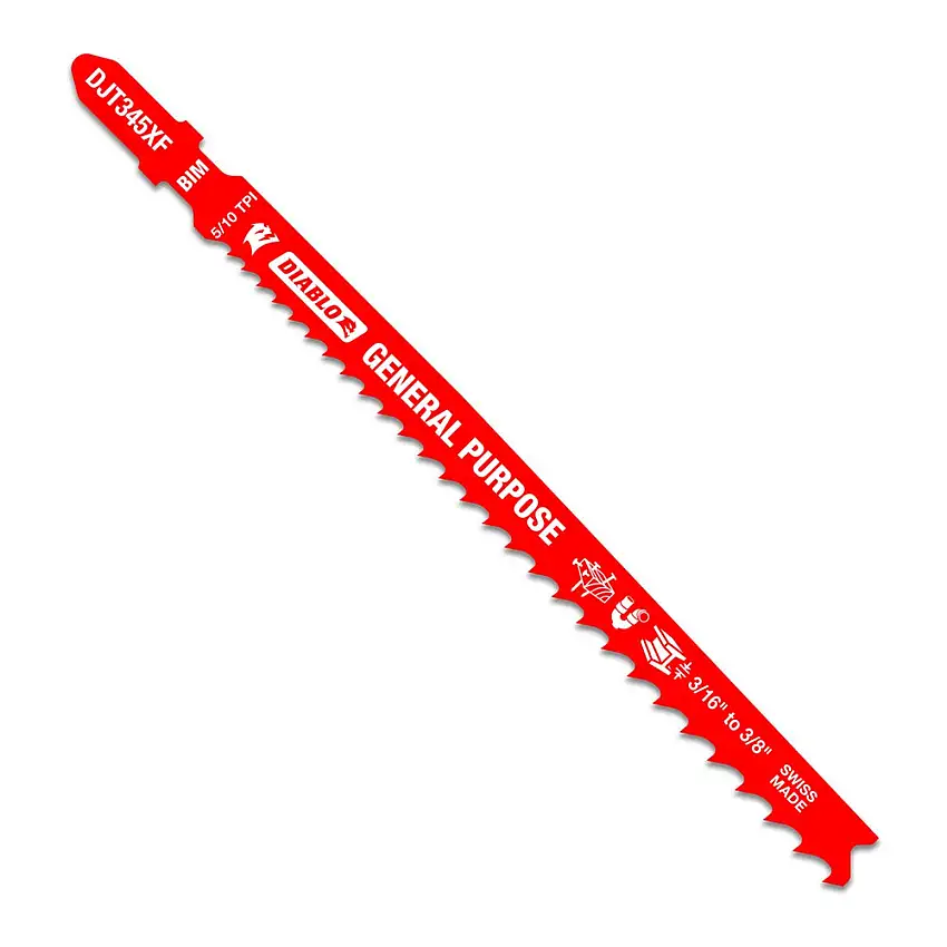 Diablo 5-1/4" 5/10 TPI Bi-Metal Jig Saw Blades for General Purpose Cut