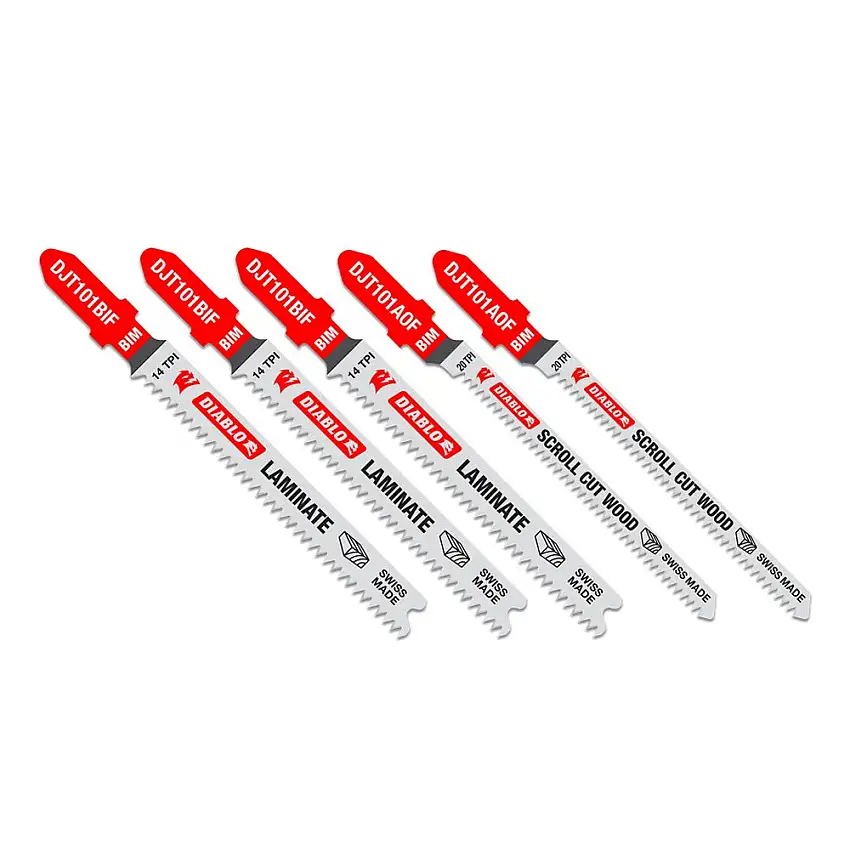 Diablo Bi-Metal T-Shank Jig Saw Blade Set for Laminate Cutting (5-Pack