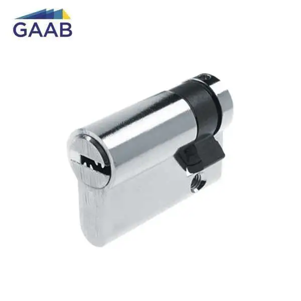 GAAB - I292-04- Profile Cylinder - Single Sided - Satin Chrome - (High Security) (40mm)