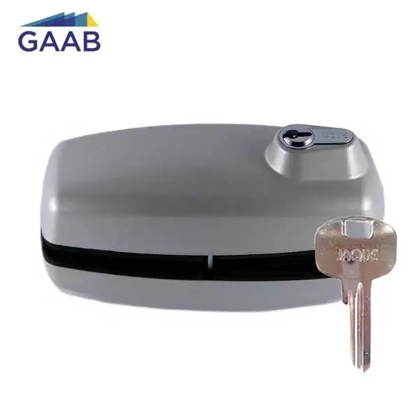 GAAB - T180  - Tempered Frameless Glass Door Lock  - Reversible - 10 -12mm Doors - YALE Keyway - Grey