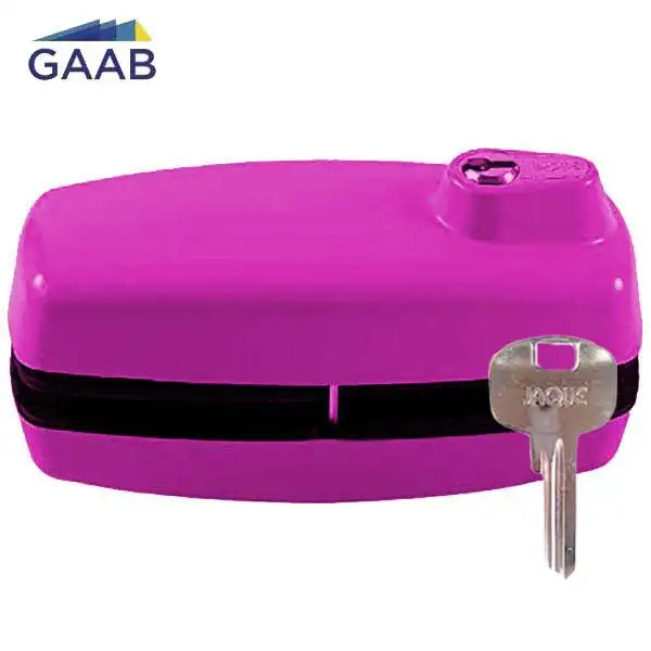 GAAB - T180  - Tempered Frameless Glass Door Lock  - Reversible - 10 -12mm Doors - YALE Keyway - Pink
