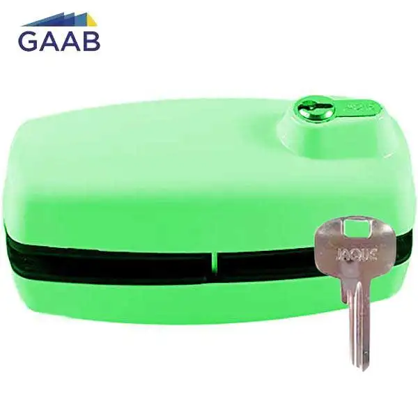 GAAB - T180  - Tempered Frameless Glass Door Lock  - Reversible - 10 -12mm Doors - YALE Keyway - Green