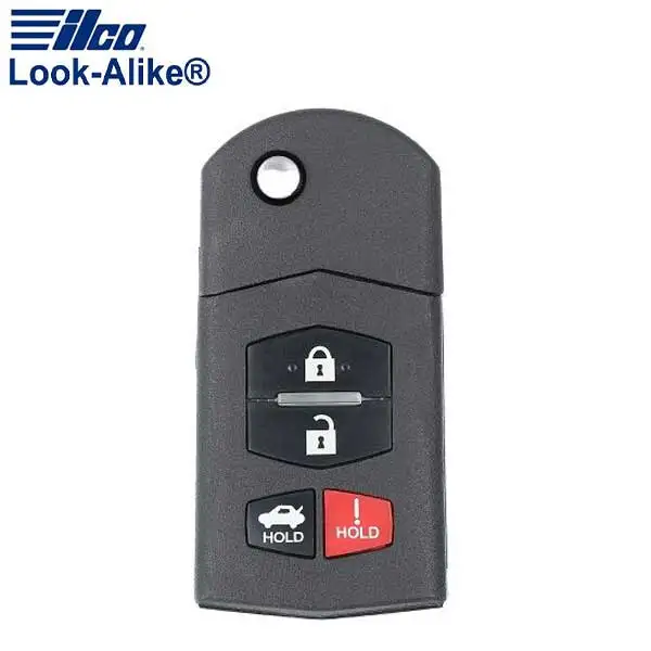 2006 - 2015 Mazda / 4-Button Flip Key / PN: BBM4-67-5RY / BGBX1T478SKE125-01 (AFTERMARKET)