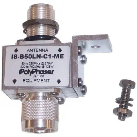 PolyPhaser - Bulkhead Arrester,N/F-N/M (IS-B50LN-C0-ME)
