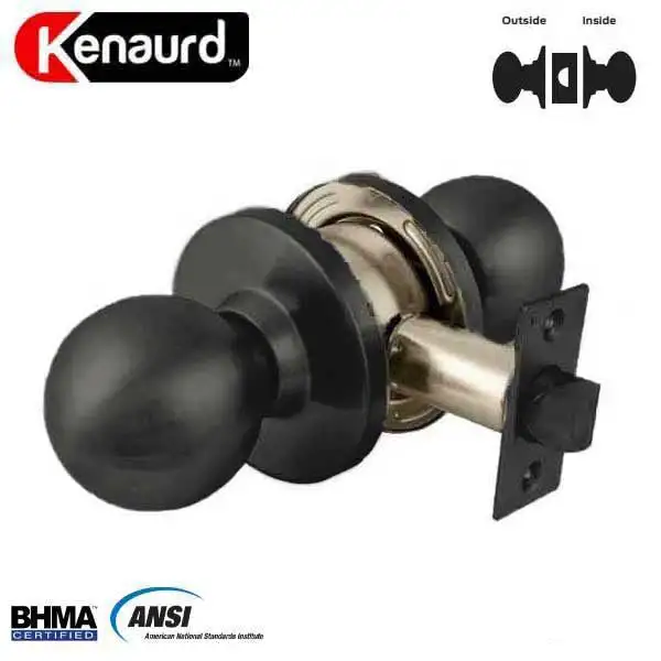 Commercial Door Knob Set - 2-3/4” Standard Backset - Oil Rubbed Bronze - Passage - Grade 2