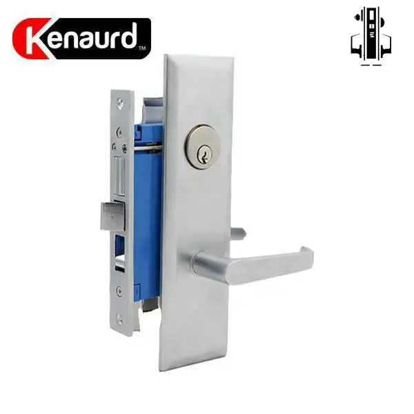 Heavy Duty Mortise Lockset w/ Lever - 2-3/4"  Backset (Larger) - 26D - Satin Chrome - LH