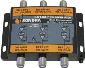 Sonora DBS 14 dB Gain Triple Line Amplifier (LA143)
