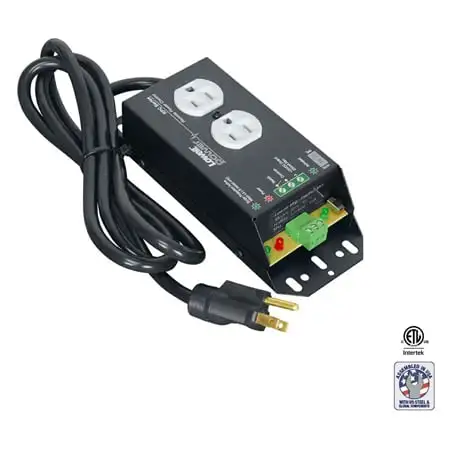 Lowell RPC-15-S Classic Remote Power Control - 15A Duplex Outlet with 6 Foot Cord - Surge Protection