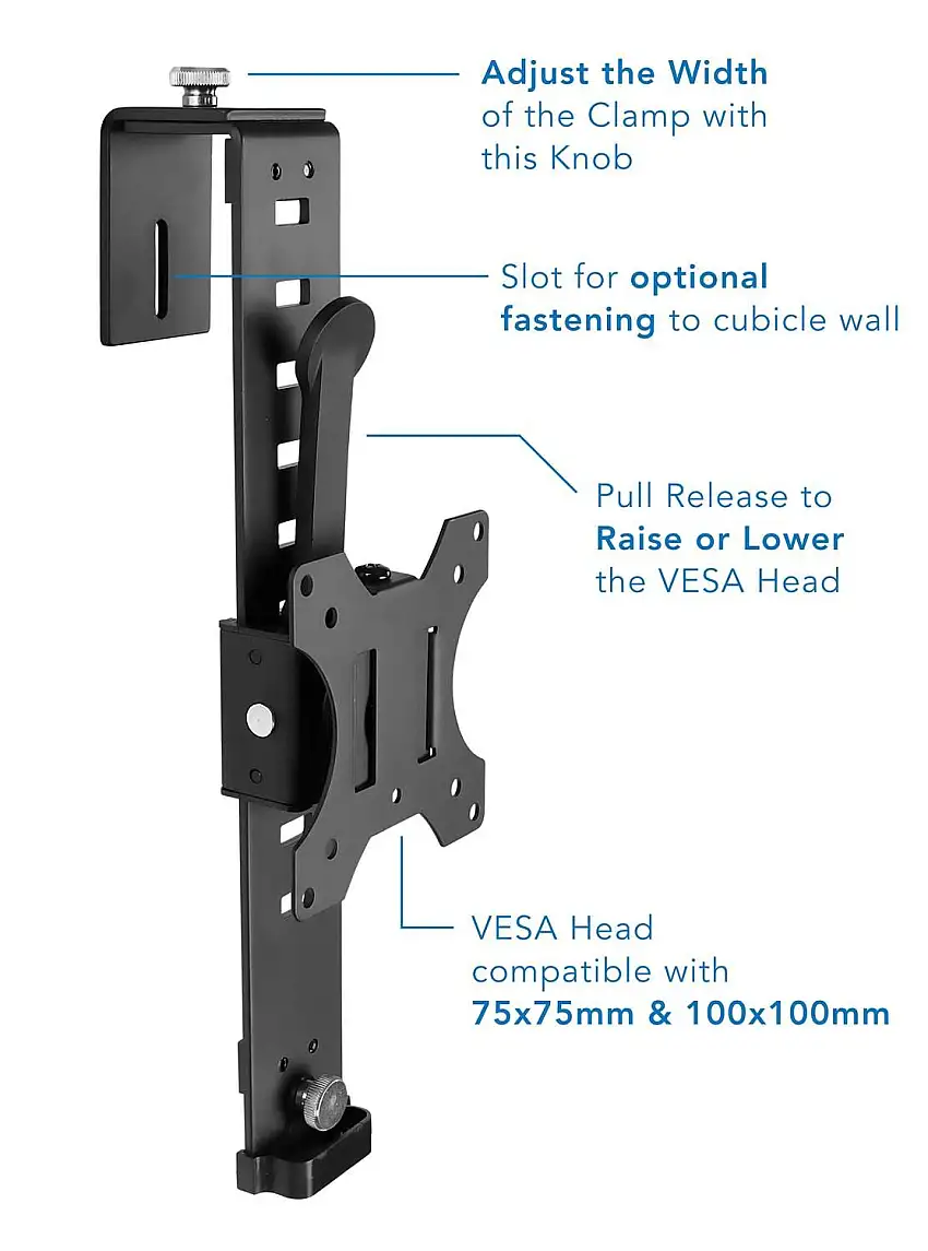 Mount-It! Cubicle No-Drill Wall Monitor Mount (MI-785)