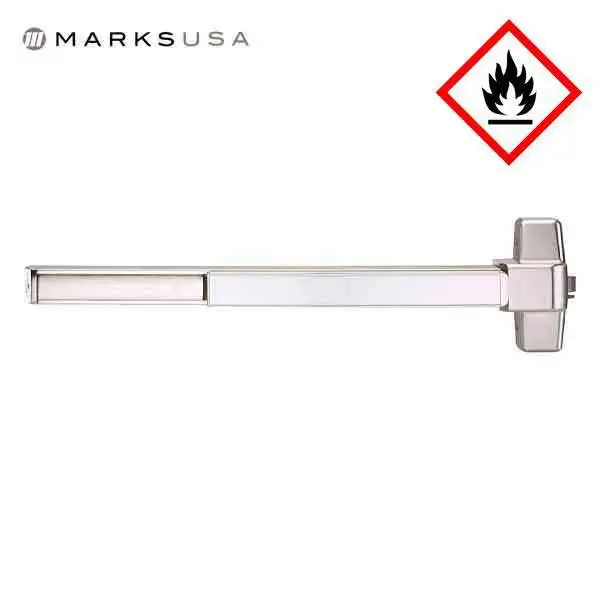 Marks USA - M9900F - Rim Panic Exit Device - 32D Satin Stainless -  36" - Grade 1 - Fire Rated