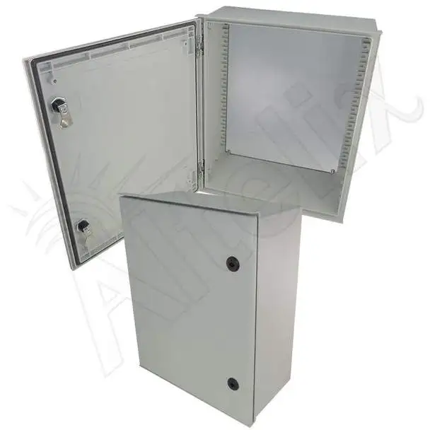 Altelix NFC201608P - 20x16x8 NEMA 3X Fiberglass Weatherproof Enclosure with Blank Steel Equipment Mounting Plate