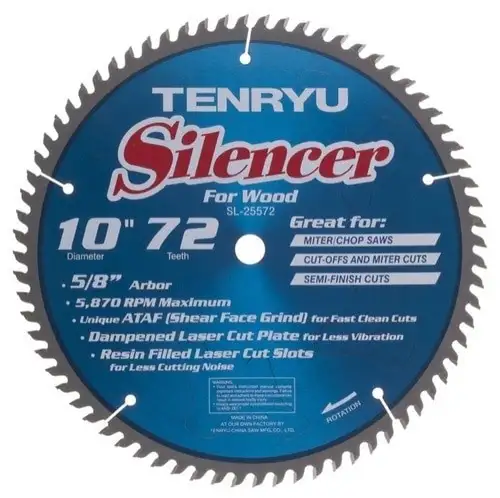 Tenryu Blade - 10" 72 Tooth 5/8" Arbor 5870 RPM (SL-25572)