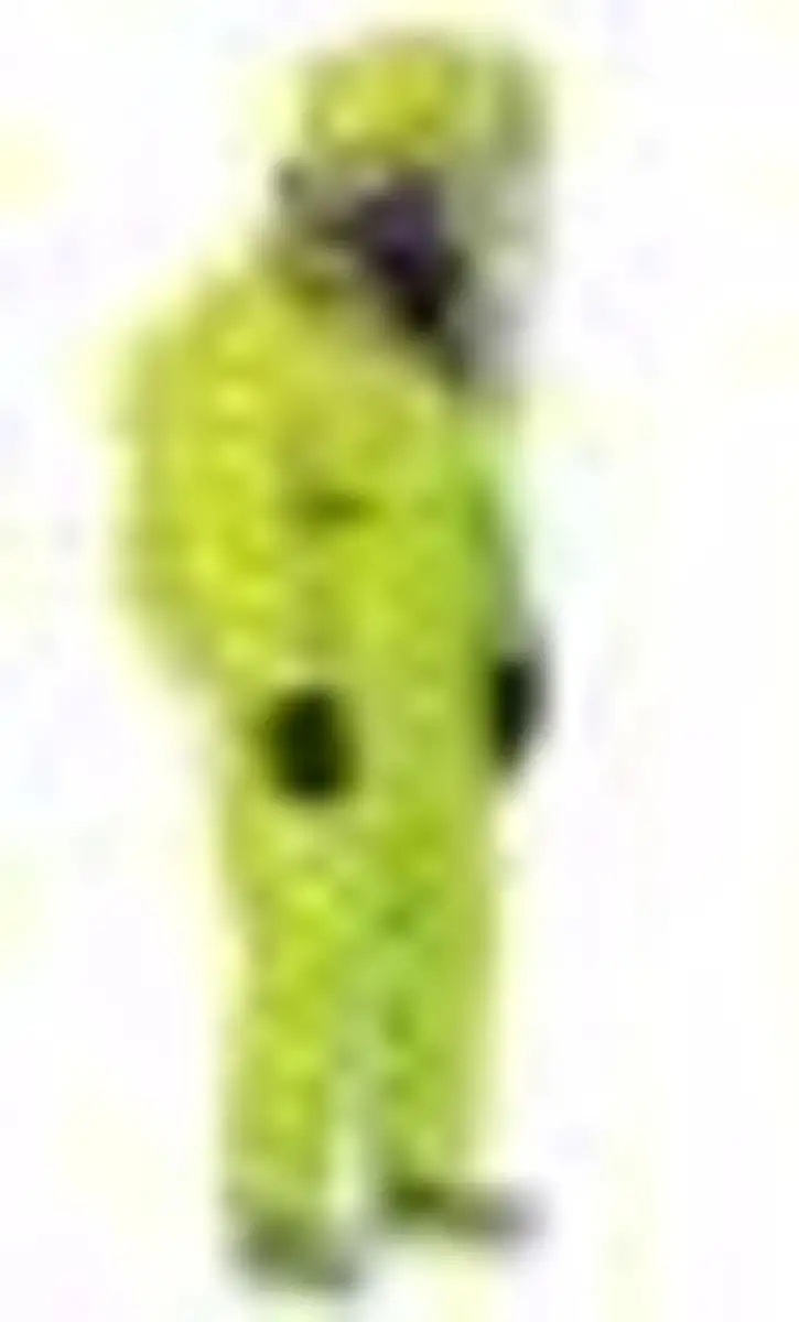 DuPont XLarge HiViz Yellow Tychem 10000 28 mil Tychem 10000 Personal Protection Kit Suit