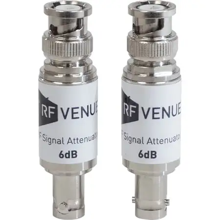 RF Venue BNC Attenuator Kit - 6dB - 2 Pack