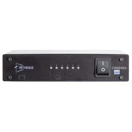 RF Venue COMBINE6HDR HDR 6-Channel In-Ear Monitor Transmitter Combiner