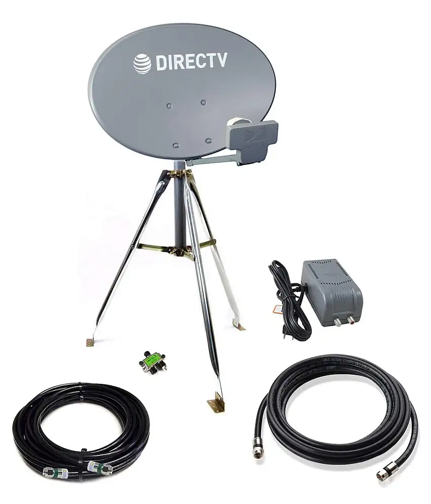 DIRECTV Slimline SWM Kit for Camping Tailgating RVing w/ UltraHD 4K LNB (RVSATKIT-DTVHD-SWM)