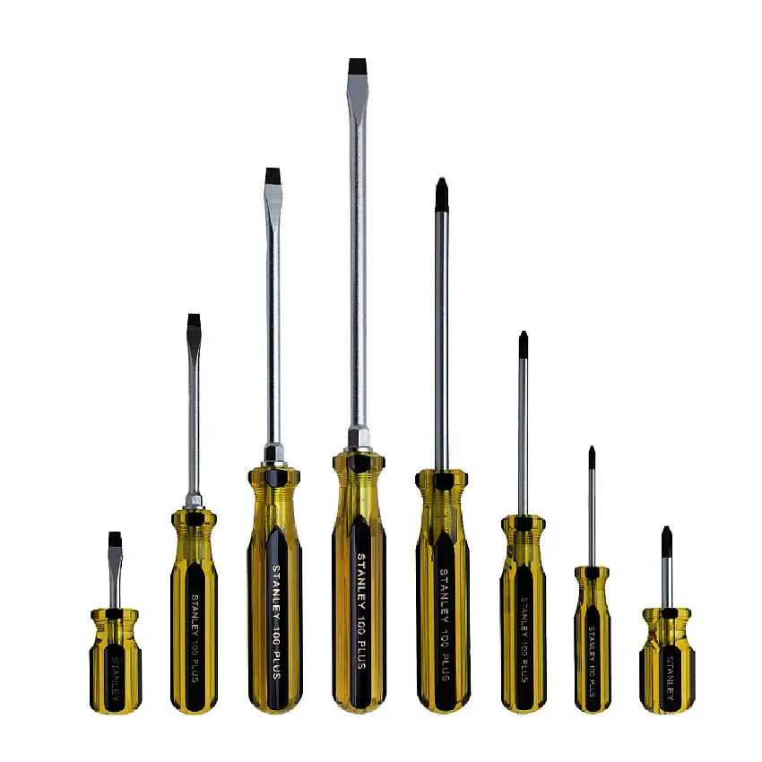 Stanley® Multi Yellow/Black Steel/Acetate 100 Plus® Screwdriver Tool Set