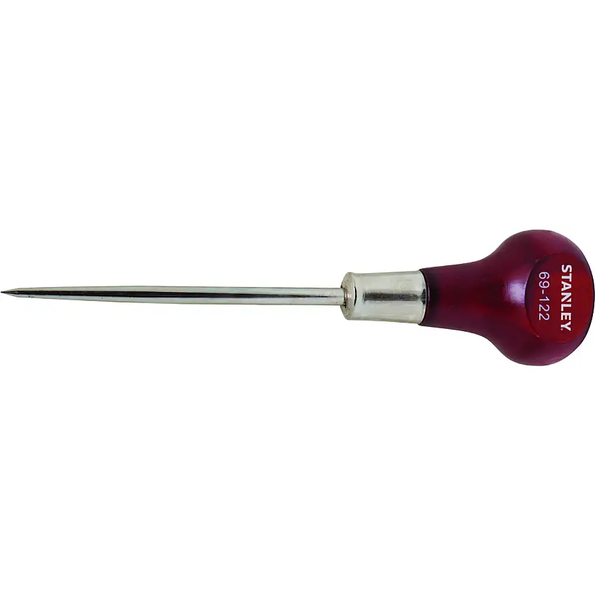 Stanley® 6 1/16" OAL Red Chrome Plated Steel Scratch Awl