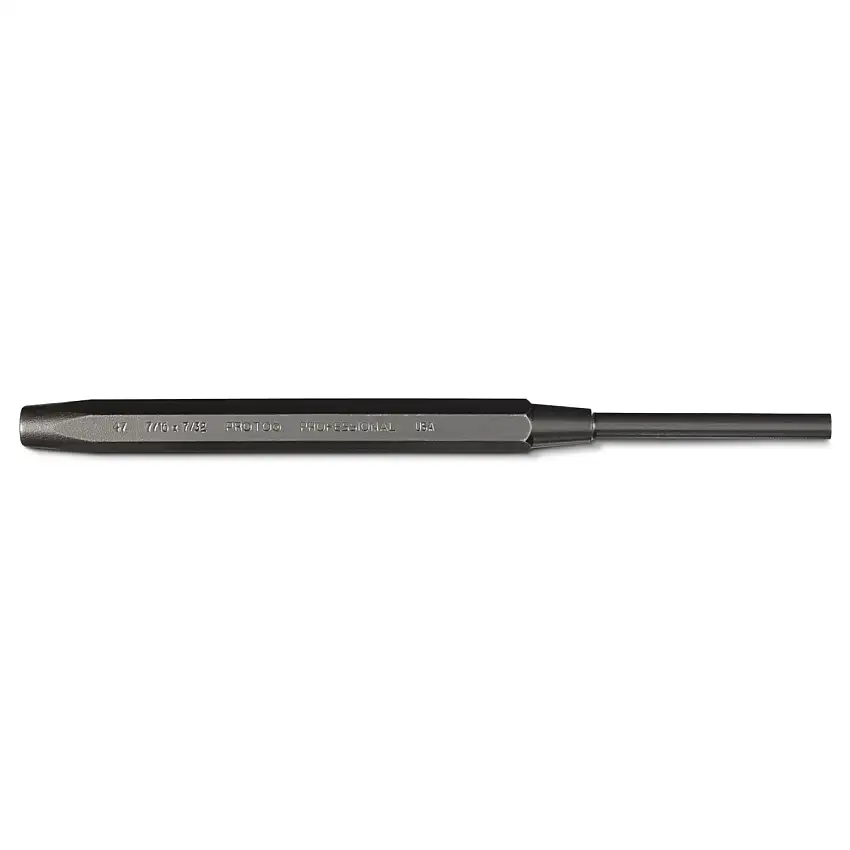 Stanley® 7/32" Drive Pin X 7/16" Dia X 6 3/8" OAL Black Oxide Steel Proto® Drive Pin Punch