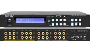 ShinyBow 4x4 Audio Video Matrix Switcher (SB-5544LCM)