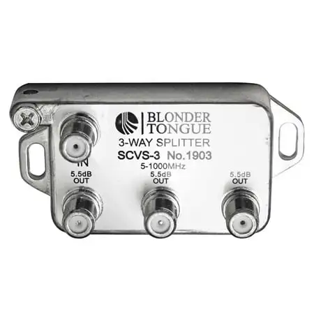 Blonder Tongue SCVS-3 3-Way L-Style RF Splitter - 5 - 1000MHz - 25 Pack