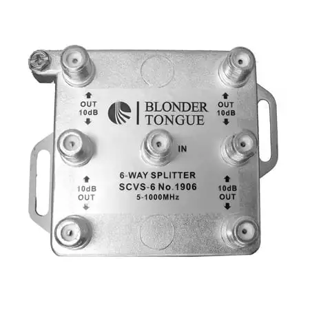 Blonder Tongue SCVS-6 6-Way L-Style Splitter - 5 - 1000MHz - 25 Pack