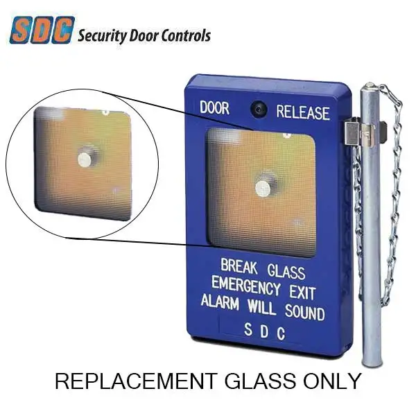 SDC - 491-GL4 - 4 Replacement Glass Plates - For 491 Series Break Glass Emergency Exit