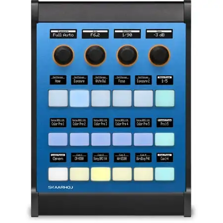 Skaarhoj INLINE-22-V2B Modular Controller - 4 Encoder Knobs / 22 Customizable Graphical OLED Displays