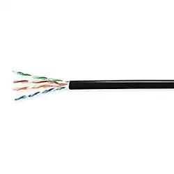 Solid Signal SSC5E-1000BK CAT 5e UTP Solid Riser CMR Cable 1000 FT Pull Box Black (SSC5E-1000BK)