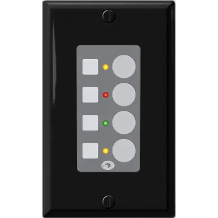 Symetrix ARC-SW4E CAT5/6 Audio Wall/Surface Panel for DSP Systems - Mute/Source Selection/Presets - 4 Switches - White