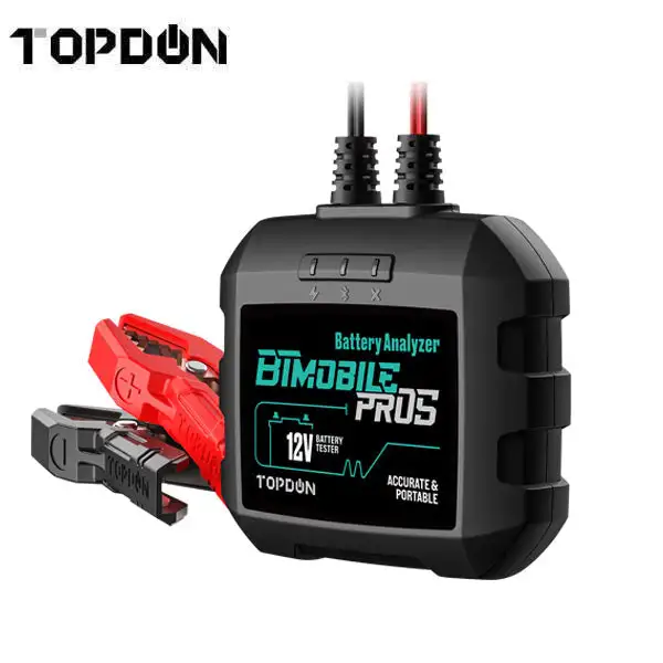 TOPDON - BTMOBILE PRO S - Battery Tester and Analyzer - 12V - Dual Bluetooth 3.0 & 4.0 - Compatible with Android / IOS / TOPDON Phoenix / AUTEL Scan Tool / Launch Scan Tool