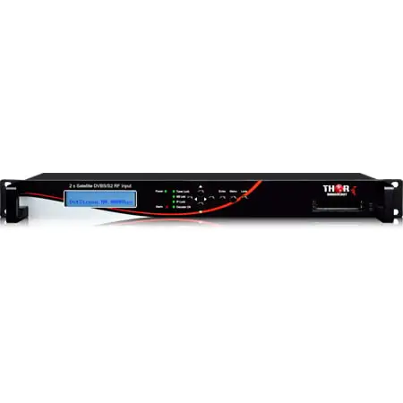 Thor Fiber H-IRD-V3S-2 2-Channel Universal Broadcast IRD Decoder with 2 Tuners and Closed Captioning - DVB/S/S2