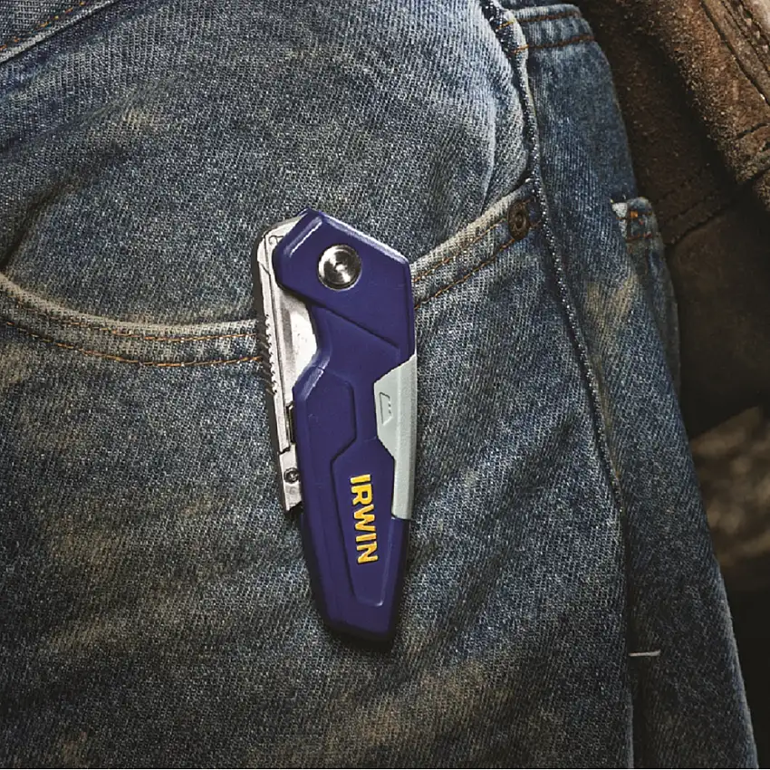 IRWIN® 2 1/2" Blue Steel BladeLock Utility Knife