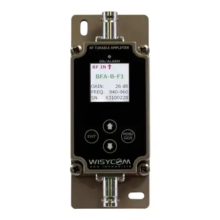 Wisycom BFA-B-F2 Wideband Active Amplifier with Tunable Filter - BNC Connector - 410 to 1300 MHz