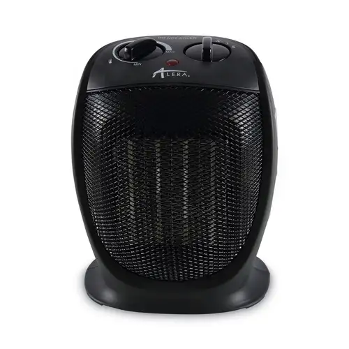 Alera 1500 W 7.12 in. x 5.87 in. x 8.75 in. Ceramic Heater - Black