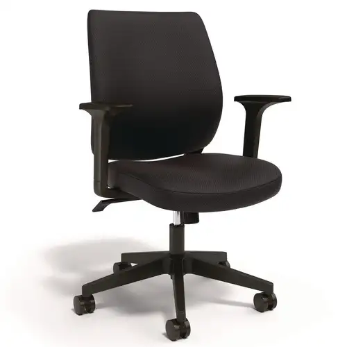 Alera 17.13 in. to 20.83 in. Seat Height Supports Up to 275 lbs. Wessex Ergonomic Fabric Task Chair - Black