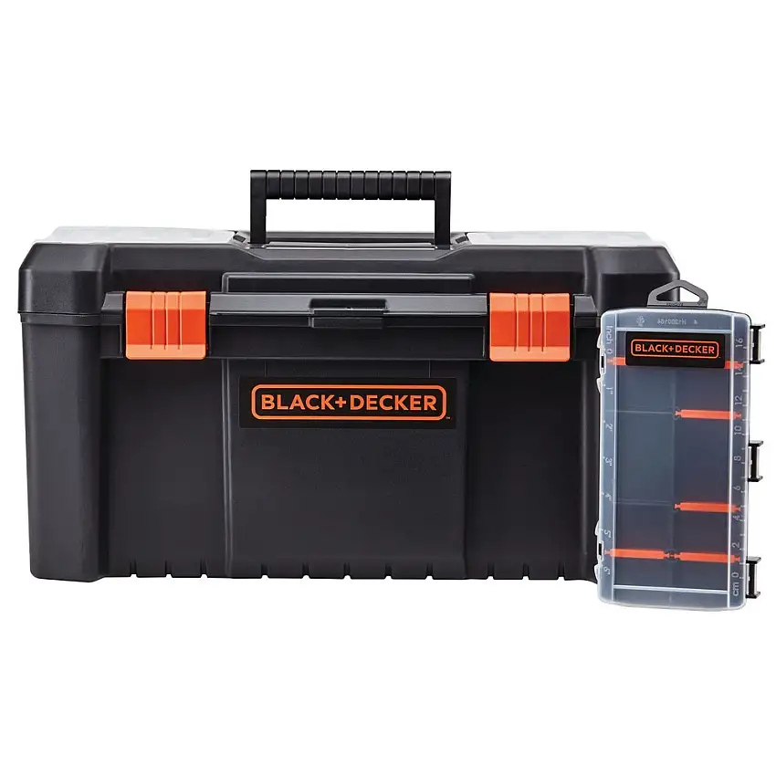 Black & Decker BDST60096AEV 10-Compartment 16 in. Toolbox and Organizer