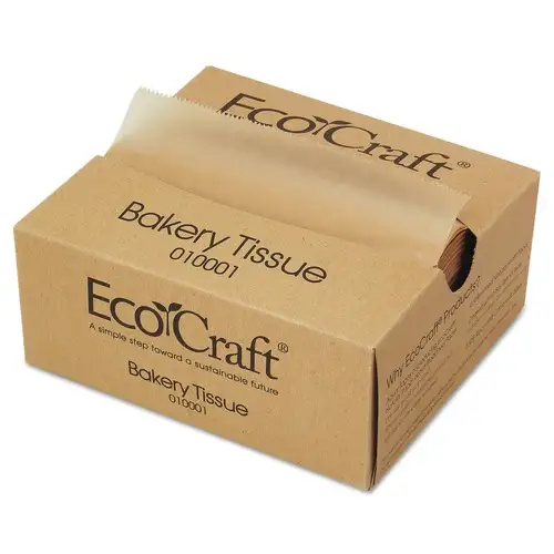 Bagcraft 10001 Ecocraft 6 in. x 10.75 in. Interfolded Soy Wax Deli Sheets (1000/Box, 10 Boxes/Carton)