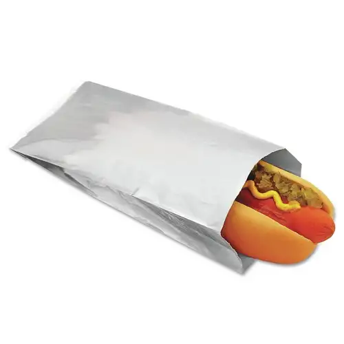 Bagcraft 300456 3.5 in. x 8.5 in. Foil Single-Serve Bags - Silver (1000/Carton)