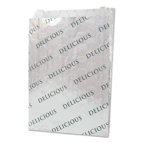 Bagcraft 300519 8 in. x 6 in. Foil/Paper/Honeycomb Insulated Bag - White (1000/Carton)