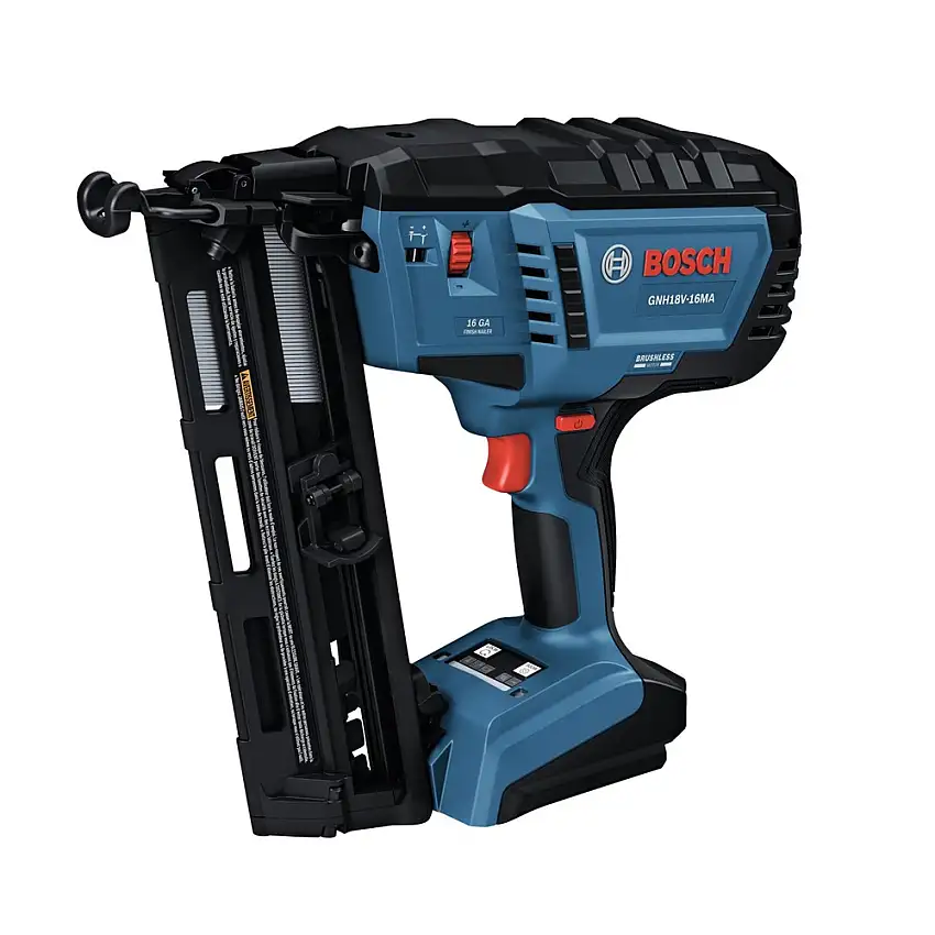 Bosch 18V Brushless Lithium-Ion 16-Gauge Cordless Angled Finish Nailer (Tool Only) - GNH18V-16MAN