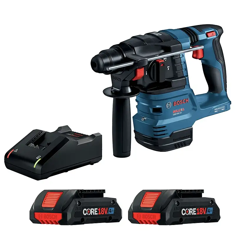 Factory Reconditioned Bosch 18V Brushless Lithium-Ion SDS-plus Bulldog 3/4 in. Cordless Rotary Hammer Kit (4 Ah) - GBH18V-22K24-RT