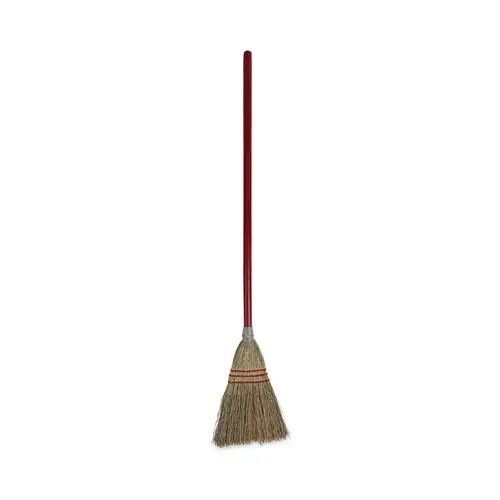 Boardwalk 39 in. Corn Fiber Bristles Lobby/Toy Broom - Red
