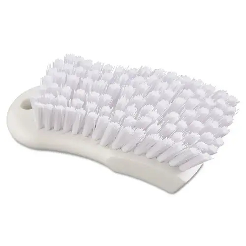 Boardwalk 6 in. Handle 6 in. Brush Polypropylene Bristles Scrub Brush - White