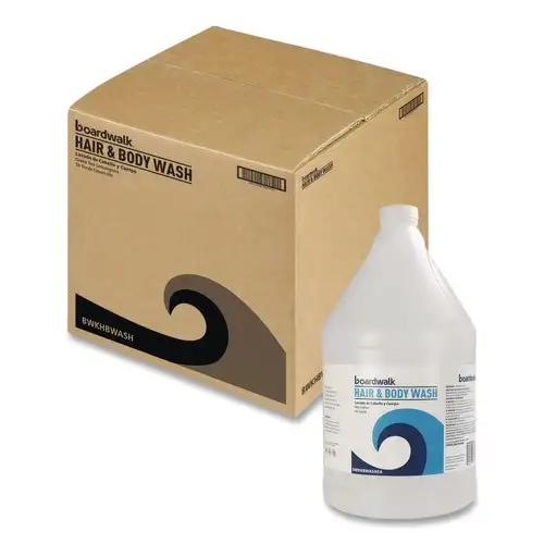 Boardwalk 1 Gallon Hair and Body Wash - Green Tea Lemongrass Scent (4/Carton)