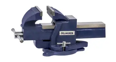Palmgren 9629696 6" Utility Bench Vise | 6" Jaw Opening | 7040 lbs. Clamping Force Max | Malleable Iron