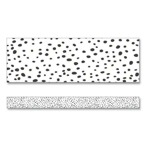 Carson-Dellosa 3 in. x 3 ft. Dotted Straight Borders - Black/White (12/Pack)