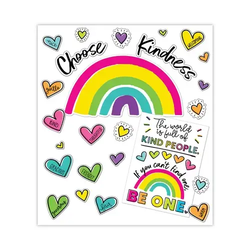 Carson-Dellosa 75-Piece 30 in. x 16 in. Kind Vibes Motivational Bulletin Board Sets - Multicolor