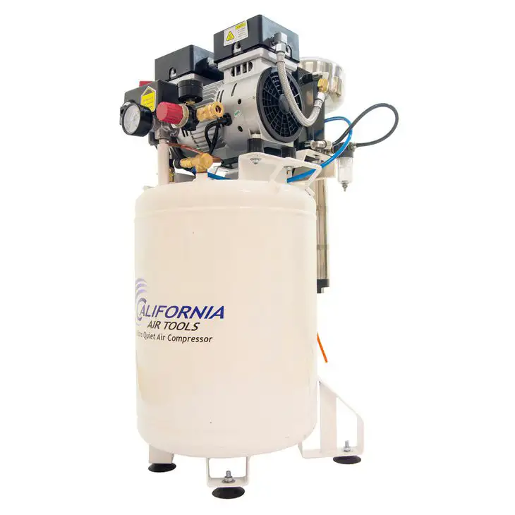 California Air Tools 10020DCAD 2 HP 10 Gallon Ultra Quiet and Oil-Free Dolly Air Compressor with Air Dryer - CAT-10020DCAD